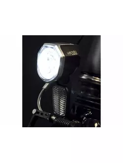 Lampă față de bicicletă SPANNINGA KENDO+ XDO 30 lux/120 lumeni sub dynamo + cablu 55cm SNG-H057038