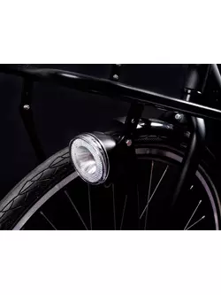 Lampă față de bicicletă SPANNINGA SWINGO XDO 10 lux / 50 lumeni sub dynamo negru SNG-H070308