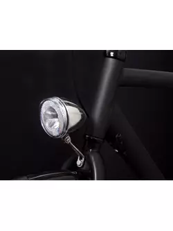 Lampă față de bicicletă SPANNINGA SWINGO XDO 10 lux / 50 lumeni sub dynamo negru SNG-H070308