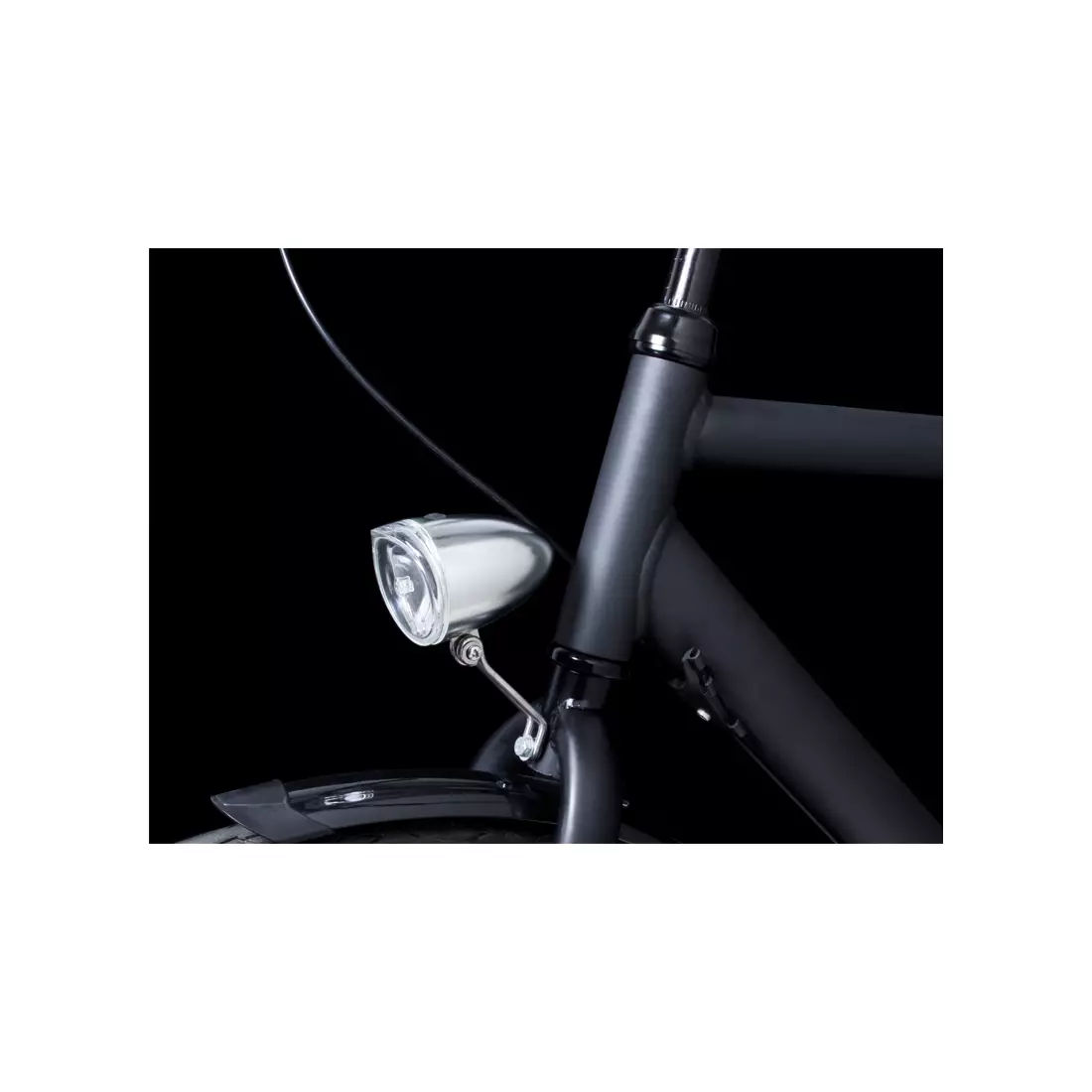 Lampă față de bicicletă SPANNINGA TRENDO XB 10 lux/50 lumeni + baterie chrom (NEW) SNG-H044322