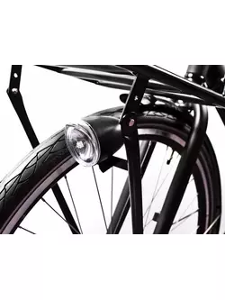 Lampă față de bicicletă SPANNINGA TRENDO XDO 10 lux/50 lumeni sub dynamo black SNG-H044330