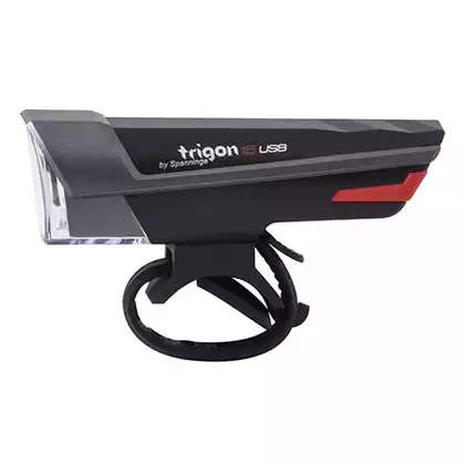 Lampă față de bicicletă SPANNINGA TRIGON 15 lux/80 lumeni USB negru SNG-999154