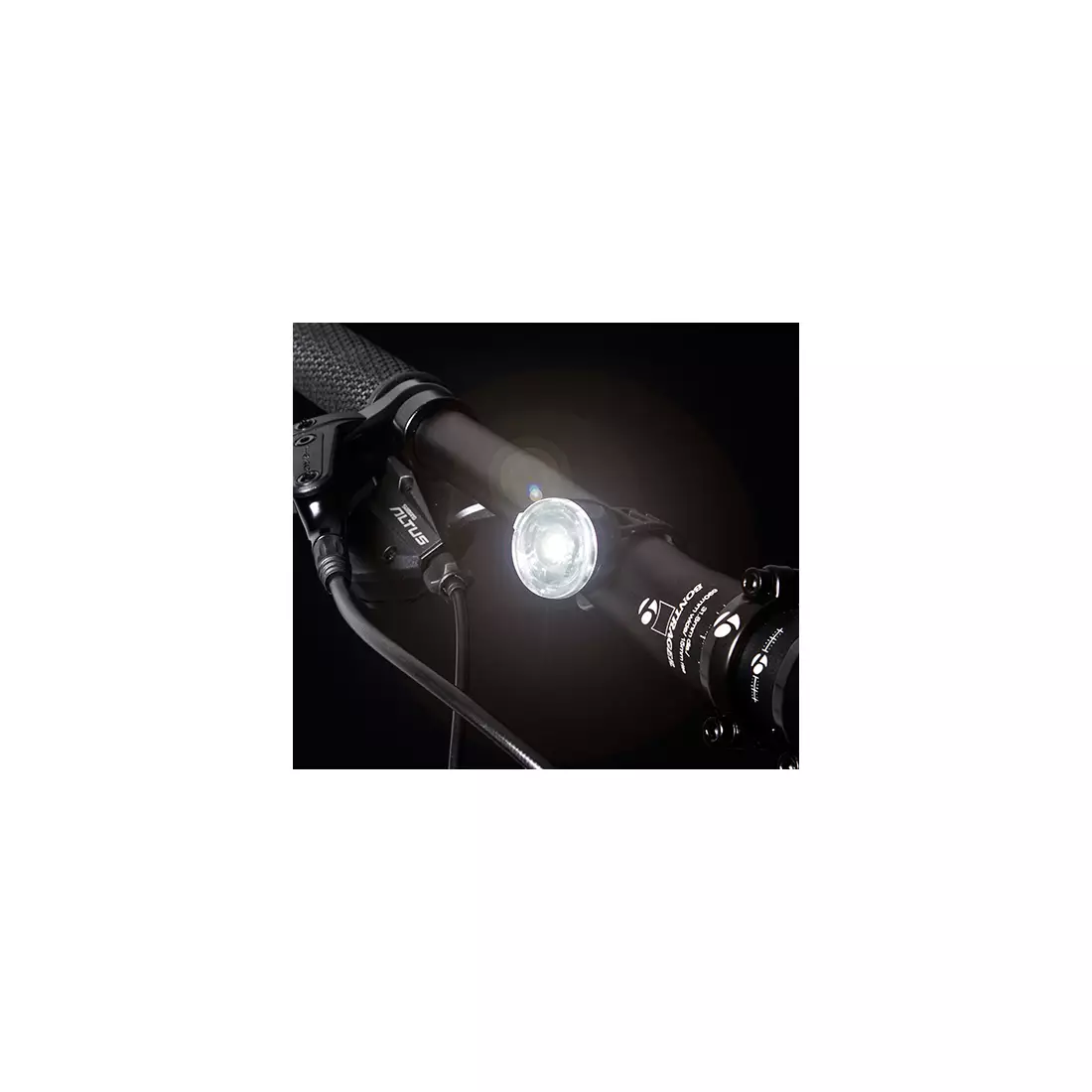 Set de lumini SPANNINGA DOT 10 lumeni baterie față negru, DOT 10 lumeni baterie spate negru (NOU) SNG-999173