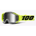 100% Ochelari de ciclism racecraft andre (lentilă anticearcăn argintie oglindită + lentilă anticearcăn transparentă + 10 capace de lentilă) STO-50110-315-02