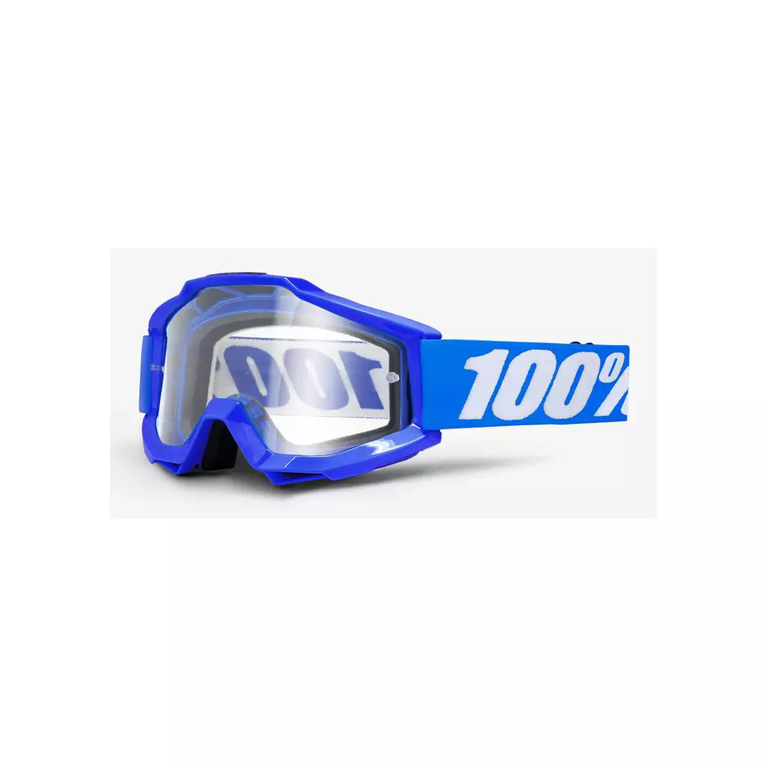 100% ochelari de protecție pentru biciclete accuri reflex albastru (lentilă transparentă anti-ceață) STO-50200-002-02