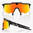 100% ochelari sport speedcraft air soft tact negru HiPER roșu lentilă oglindă multistrat + lentilă transparentă STO-61004-100-43