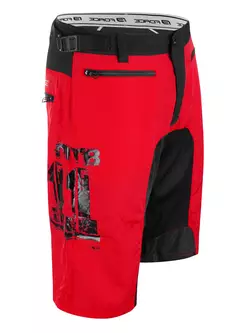 FORCE pantaloni scurți de ciclism MTB-11 roșu 9003321