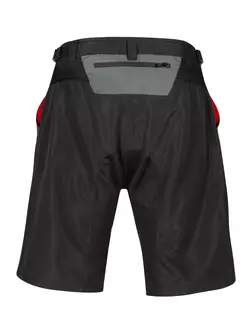 FORCE pantaloni scurți de ciclism downhill mtb negru și gri 9003255-L