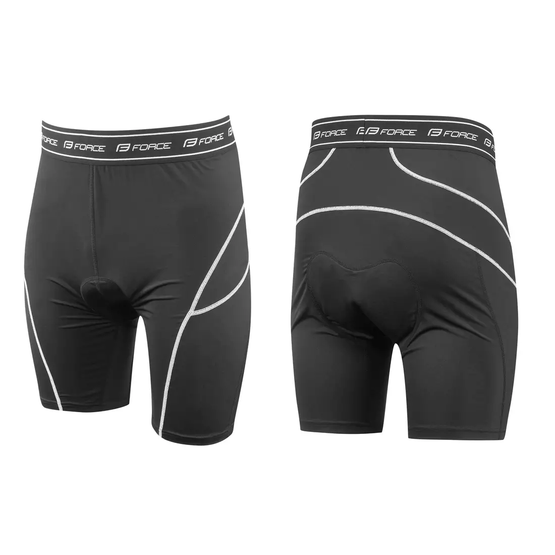 FORCE pantaloni scurți de ciclism downhill mtb negru și gri 9003255-L