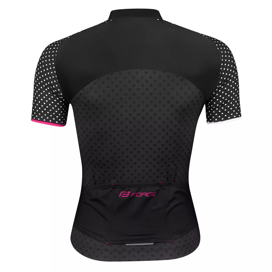 FORCE tricou de ciclism feminin points negru  9001320-S
