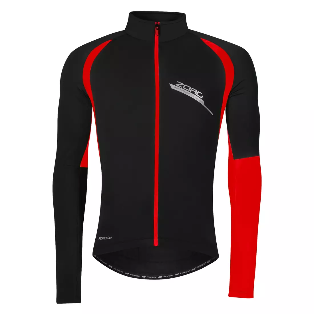 FORCE tricou de ciclism zoro negru și roșu 899813-M