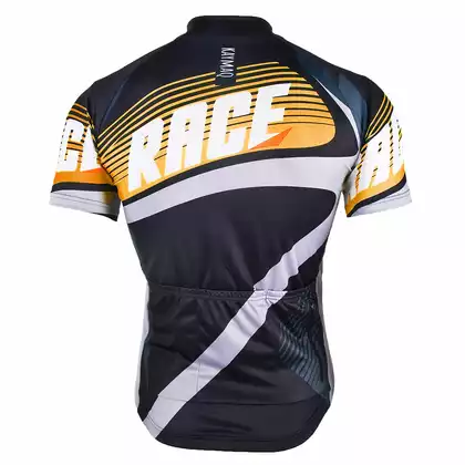 KAYMAQ M20 RACE tricou de bărbați cu mânecă scurtă pentru ciclism, portocaliu