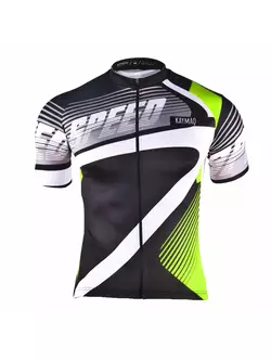 KAYMAQ M27 SPEED tricou de bărbați pentru ciclism, cu mânecă scurtă, negru-verde fluor