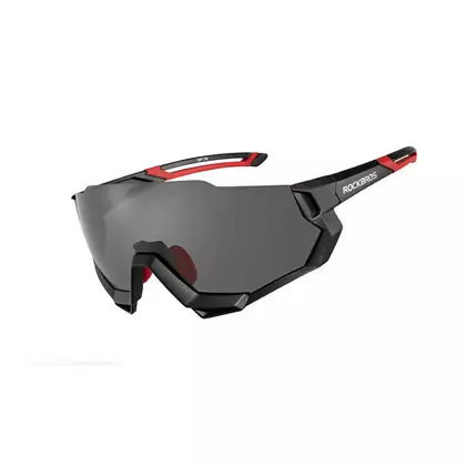 Rockbros 10131 Ochelari de ciclism / sport, 5 lentile interschimbabile polarizate, negru