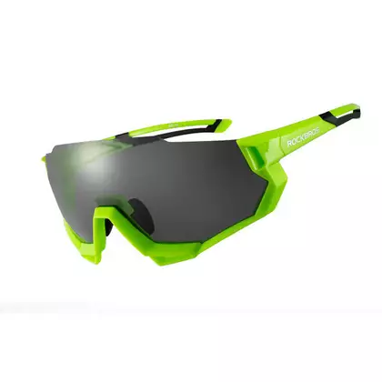 Rockbros 10133 Ochelari de ciclism / sport, 5 lentile interschimbabile polarizate, verde