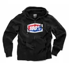 100% hanorac sport bărbătesc official hooded zip black STO-36005-001-10
