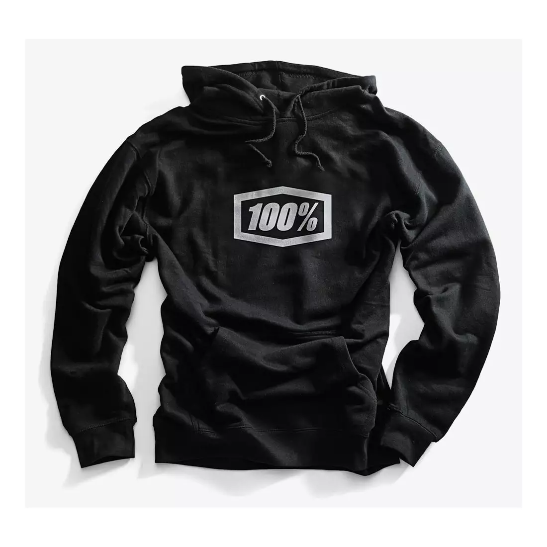 100% hanorac sport pentru bărbați essential hooded pullover black STO-36007-001-10