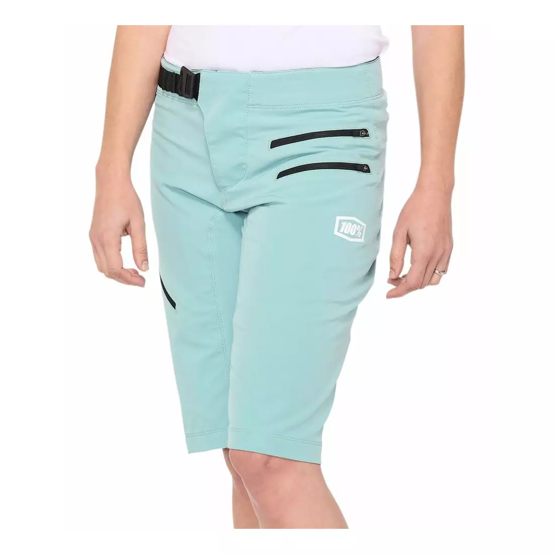 100% pantaloni scurți de ciclism pentru femei airmatic seafoam STO-45806-142-12