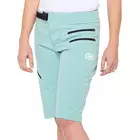 100% pantaloni scurți de ciclism pentru femei airmatic seafoam STO-45806-142-12