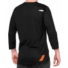 100% tricou bărbătesc cu mânecă 3/4 airmatic black orange STO-41313-260-10