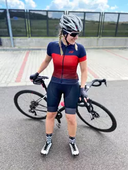 FORCE ASCENT Tricou de ciclism pentru femei, roșu și bleumarin 9001314