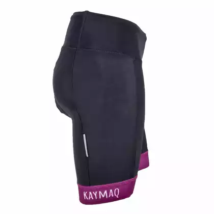 KAYMAQ Pantaloni scurți de ciclism pentru femei fără bretele, Alta 01.191 negru-violet