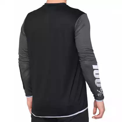 100% tricou bărbătesc cu mânecă lungă r-core x black white STO-41002-011-10