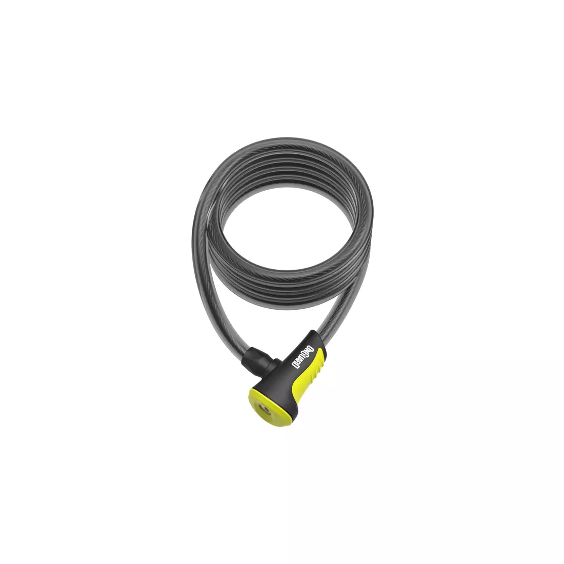 ONGUARD închizător pentru bicicletă neon cordon 12mm 180cm + 2 x cheile cu un cod galben ONG-8162YL