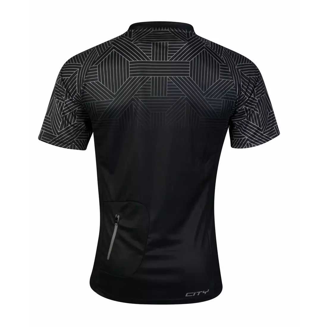 FORCE CITY tricou de ciclism masculin MTB negru și gri 9001535