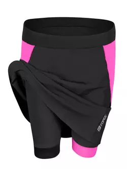 FORCE DAISY Fustă și pantaloni scurți de ciclism, negru și roz 900243
