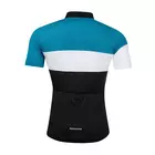 FORCE VIEW tricou de ciclism masculin MTB negru, albastru și alb 9001012