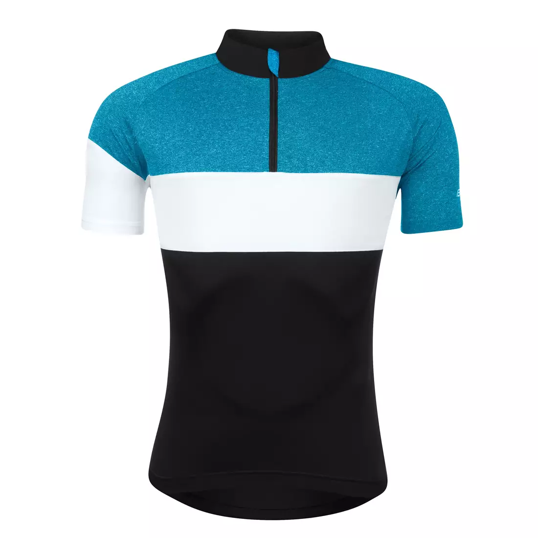 FORCE VIEW tricou de ciclism masculin MTB negru, albastru și alb 9001012