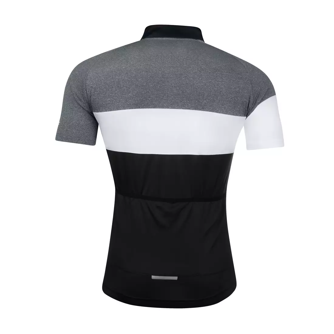 FORCE VIEW tricou de ciclism masculin MTB negru-gri-alb 9001011