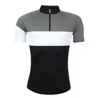 FORCE VIEW tricou de ciclism masculin MTB negru-gri-alb 9001011