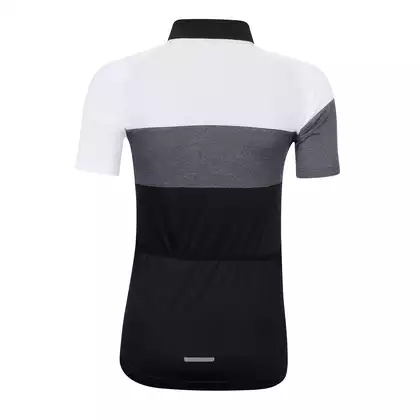 FORCE tricou de ciclism pentru femei VIEW LADY MTB, negru-alb-gri 9001325