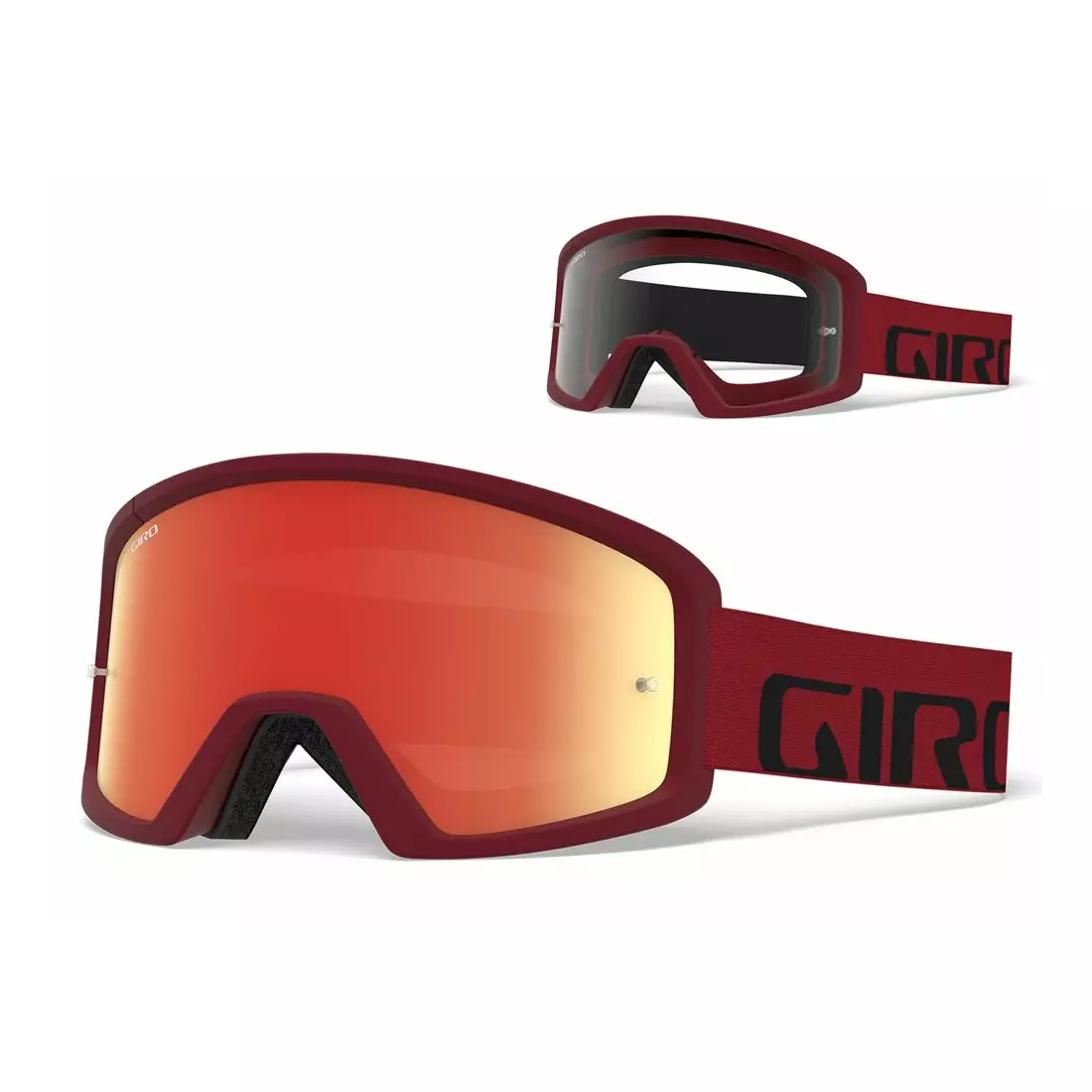 GIRO ochelari de bicicleta tazz mtb red black (Sticlă colorată VIVID-Carl Zeiss TRAIL + Sticlă transparentă 99% S0) GR-7114194