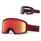 GIRO ochelari de bicicletă tazz mtb roșu negru (sticlă colorată AMBER S3 + sticlă transparentă S0) suport pentru cârlige de prindere  GR-7097841