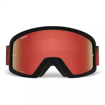 GIRO Ochelari de protecție pentru bicicletă tazz mtb negru roșu hipnotic (lentilă colorată AMBER SCARLET pentru traseu + lentilă transparentă 99% S0) GR-7114186