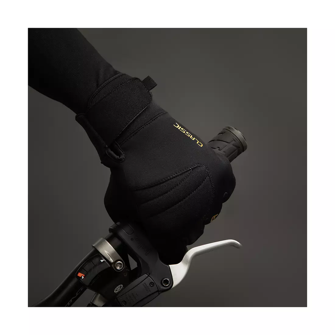 CHIBA CLASSIC mănuși de ciclism de iarnă, black/gold