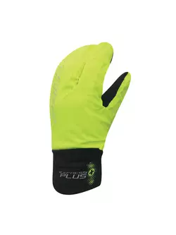 CHIBA EXPRESS+ mănuși ușoare de ciclism de iarnă cu pungă, fluor / negru 3110719