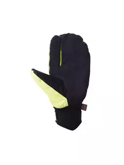 CHIBA EXPRESS+ mănuși ușoare de ciclism de iarnă cu pungă, fluor / negru 3110719