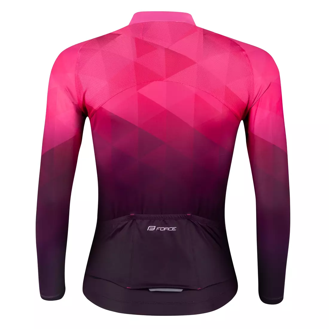 FORCE GEM Tricou pentru ciclism cu mânecă lungă pentru femei, roz 9001437