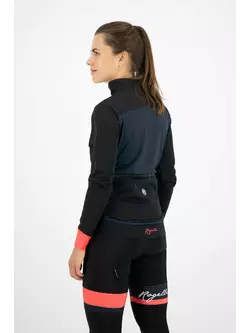 ROGELLI CONTENTA jachetă ușoară de ciclism de iarnă pentru femei, albastru marin, negru și roz