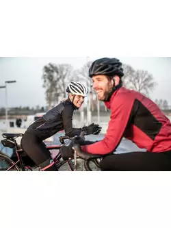 ROGELLI CONTENTA jachetă ușoară de ciclism de iarnă pentru femei, albastru marin, negru și roz