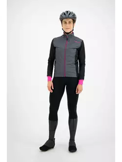ROGELLI CONTENTA  jachetă ușoară de ciclism de iarnă pentru femei, gri-roz