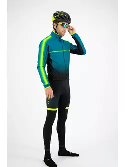 ROGELLI FUSE pantaloni de biciclist izolat pentru bărbați cu bretele, negru și fluoro