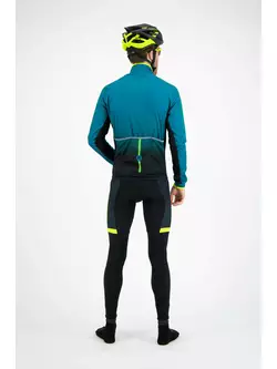 ROGELLI FUSE pantaloni de biciclist izolat pentru bărbați cu bretele, negru și fluoro