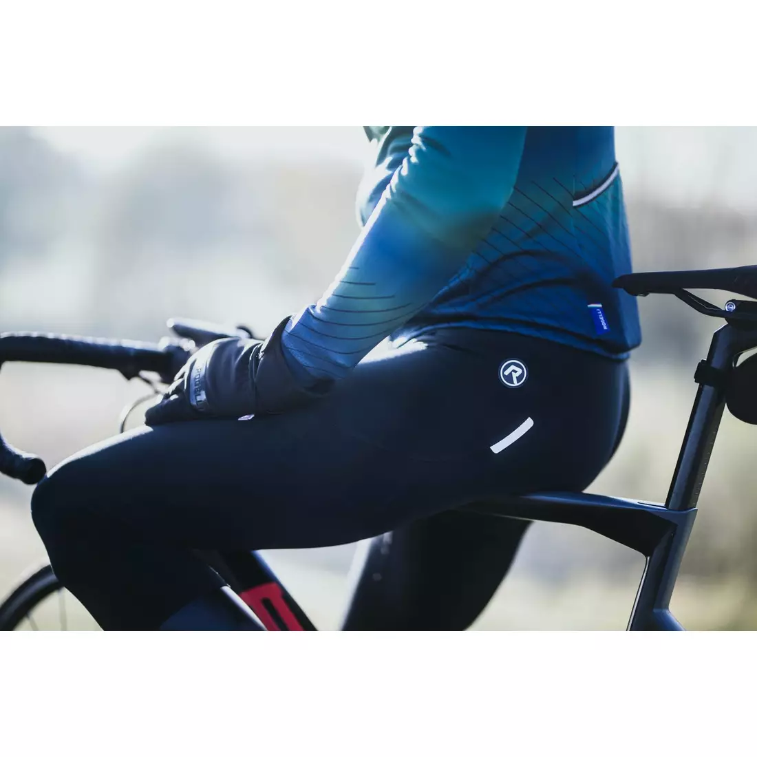 ROGELLI HALO pantaloni de bicicletă pentru bărbați ușor izolați cu tampoane de gel, negru