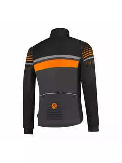 ROGELLI HERO jachetă pentru bărbați pentru bicicletă de tranziție softshell, negru și portocaliu