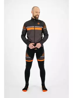 ROGELLI HERO pantaloni de bicicletă pentru bărbați, izolate cu bretele, negru/portocaliu